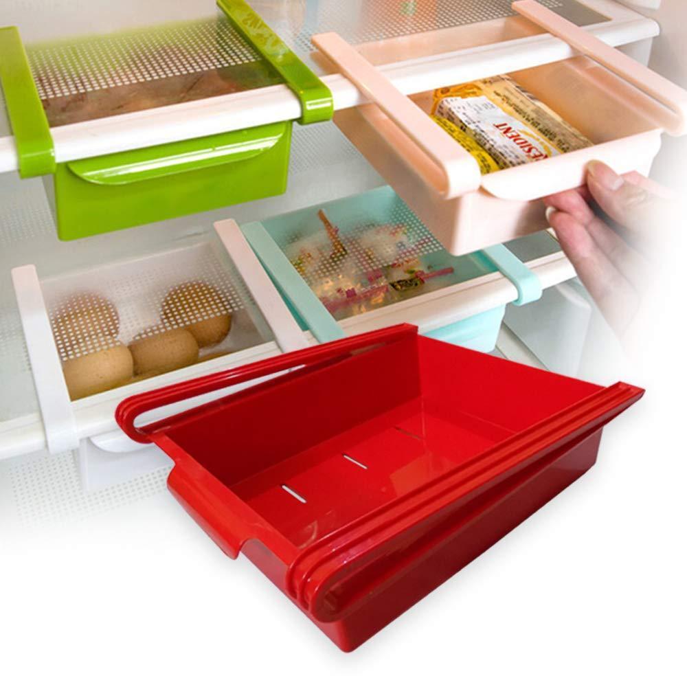 Fridge Space Saver Organizer Slide Storage Racks Shelf